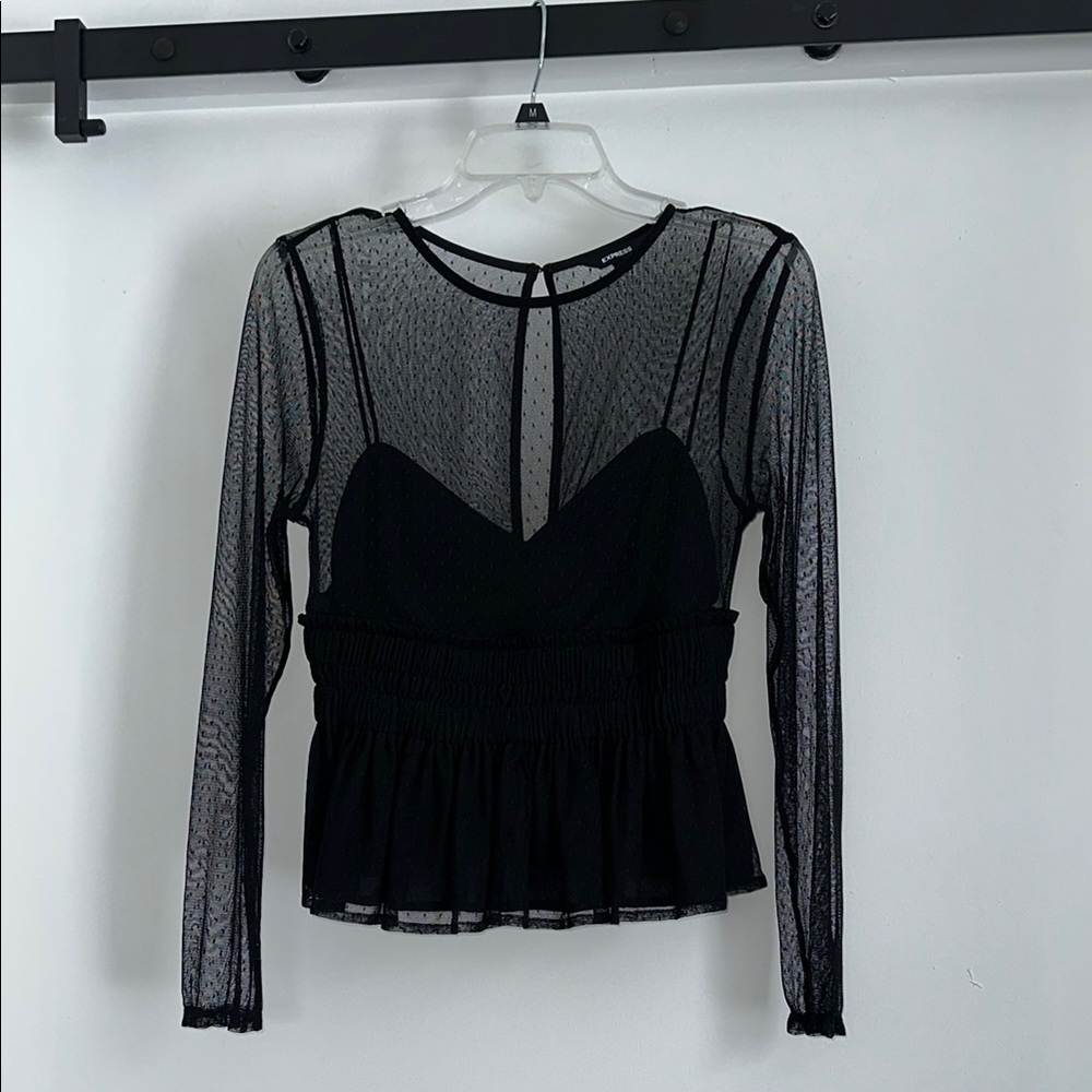 EXPRESS sheer peplum